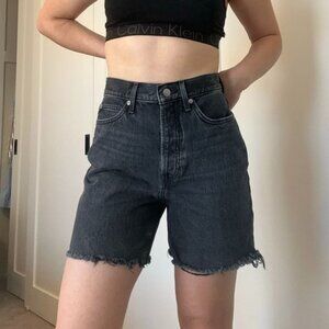 Everlane Black "Way-High Jean Short"